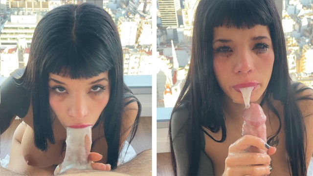 Sucking Your Big Dairy Member! A Cute Miniature Teenager With Big Tits Loves To Suck Him With A Lot Of Milk!